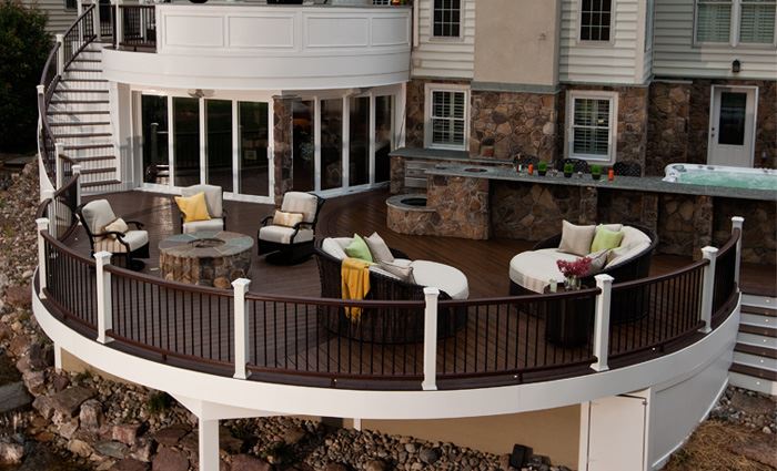 custom curved decks design